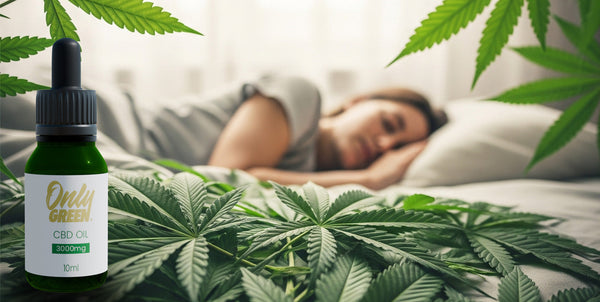 image of a person sleeping in a frame of hemp leaves