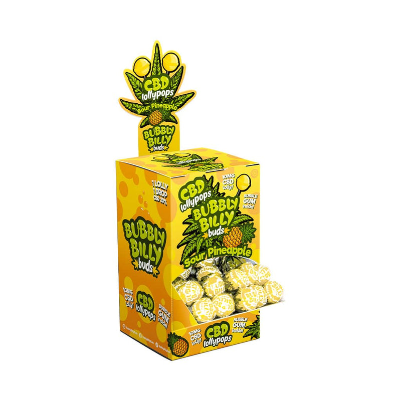 Bubbly Billy Buds CBD Lollipops - Sour Pineapple